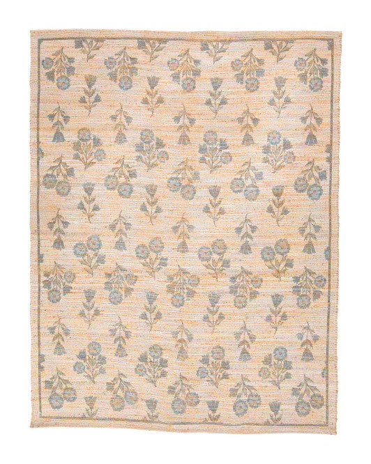 8x10 Jute Hand Woven Floral Rue Area Rug | Home | Marshalls | Marshalls