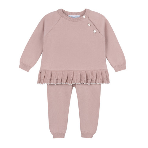 Girls Pleated Trim Knit Set | Feltman Brothers