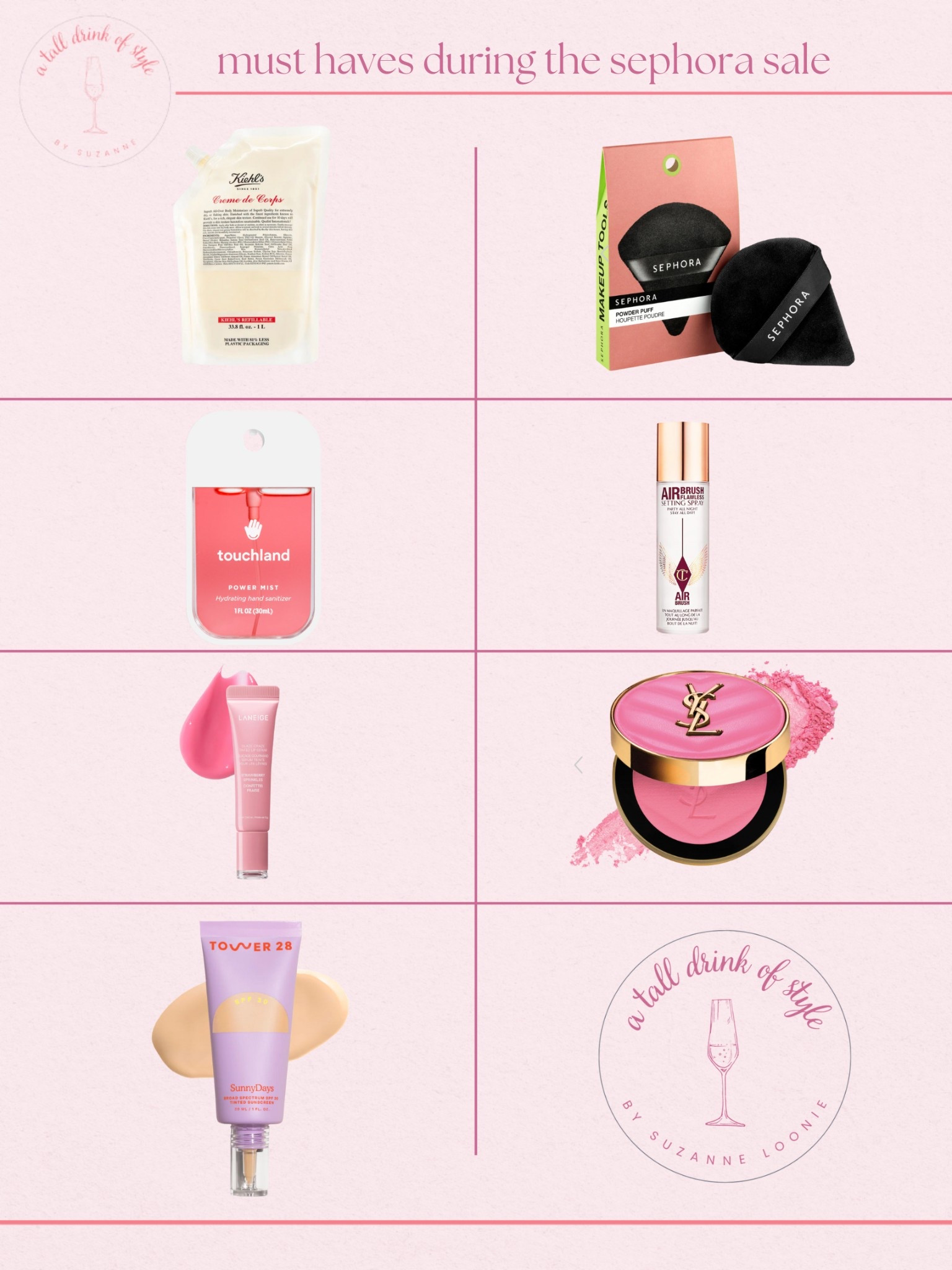 Must have’s from Sephora sale, beauty must haves, Sephora beauty event, charlotte tilbury, Kiehls, YSL, touchland, laneige, tower 28, spring beauty, beauty over 50 

#LTKBeauty #LTKFindsUnder50 #LTKSaleAlert