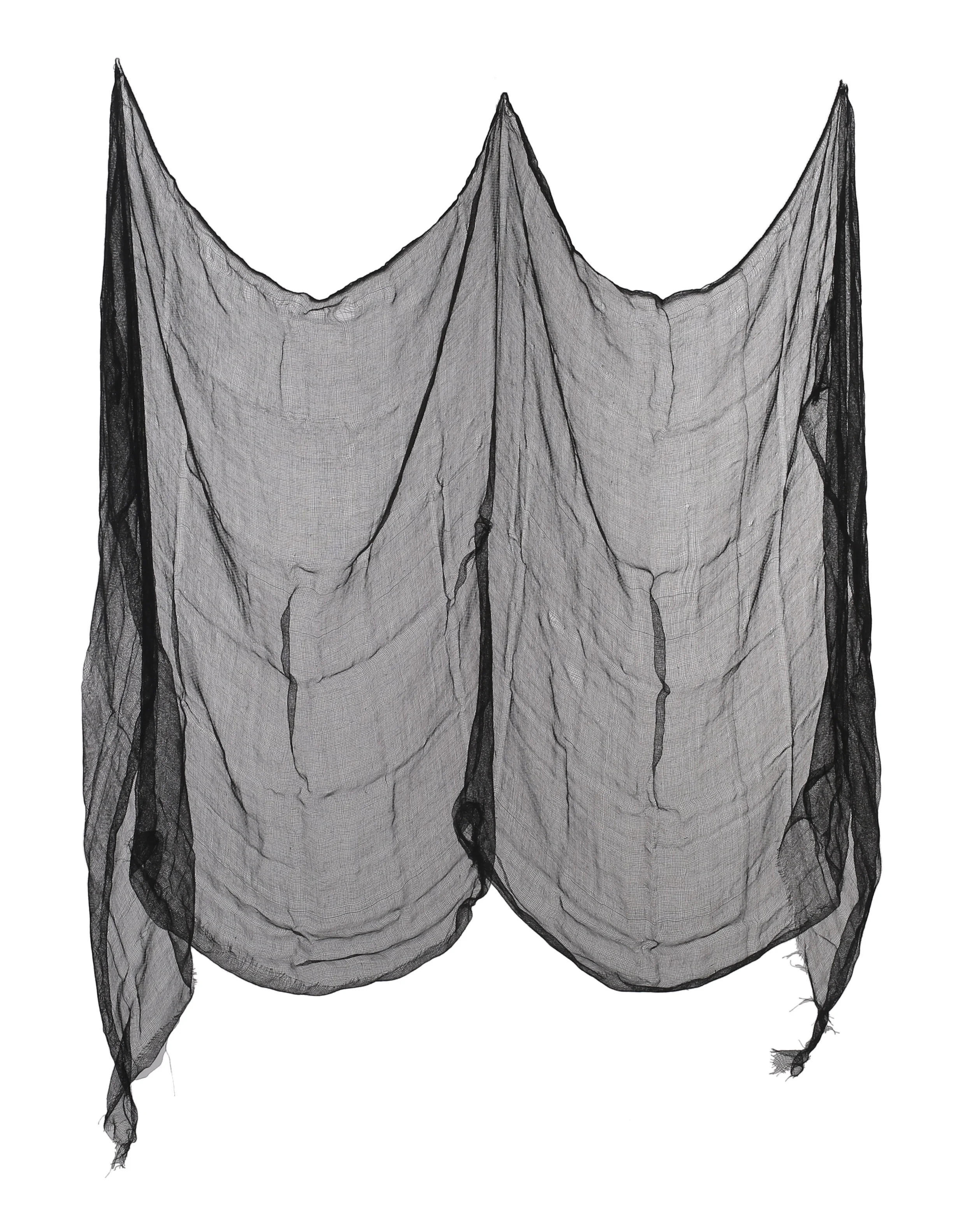 Halloween Creepy Black Fabric Partyware, 30 in x 72 in, by Way To Celebrate | Walmart (US)