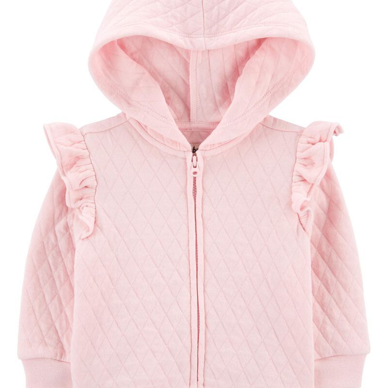 Baby Quilted Double Knit Hooded Jacket | Carter's