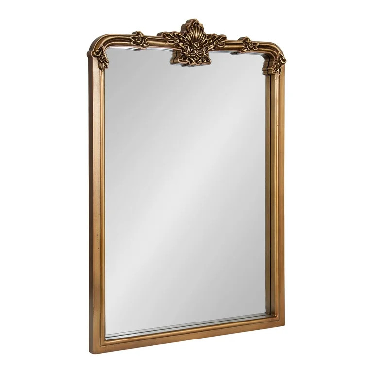 Kate and Laurel Elowyn Traditional Ornate Arched Mirror, 25 x 36, Gold, Vintage Arch Mirror with ... | Walmart (US)