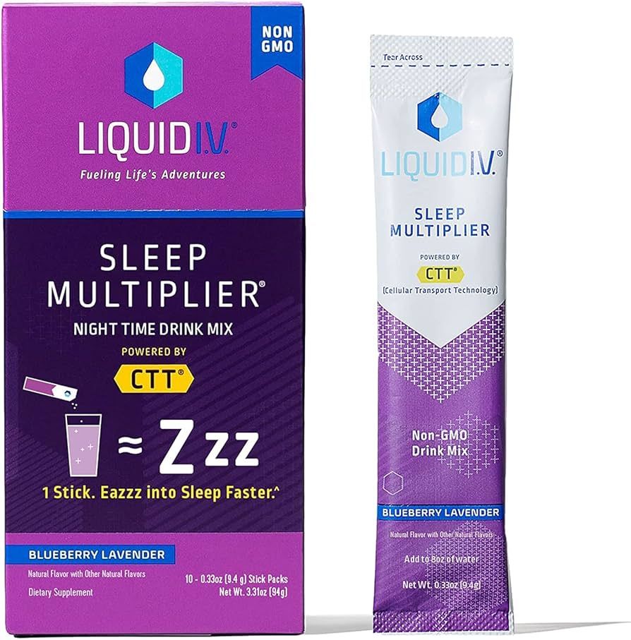 Liquid I.V. Hydration + Sleep Multiplier - Blueberry Lavender - Hydration Powder Packets | Electr... | Amazon (US)
