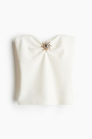 H & M - Metal Detail Bandeau - White | H&M (AU)