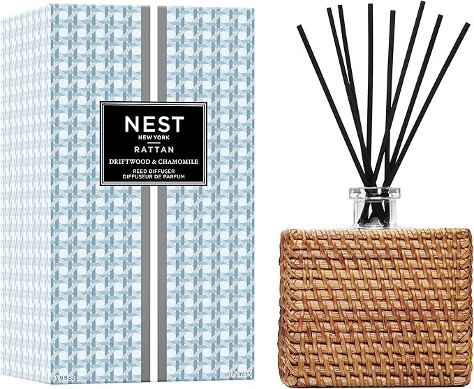NEST Fragrances Driftwood & Chamomile Fragrance Oil, Long-Lasting Reed Diffuser for Home with Rat... | Amazon (US)