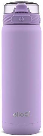 Ello Cooper Vacuum Insulated Stainless Steel Water Bottle Silicone Straw, 22 oz, Lavender | Amazon (US)