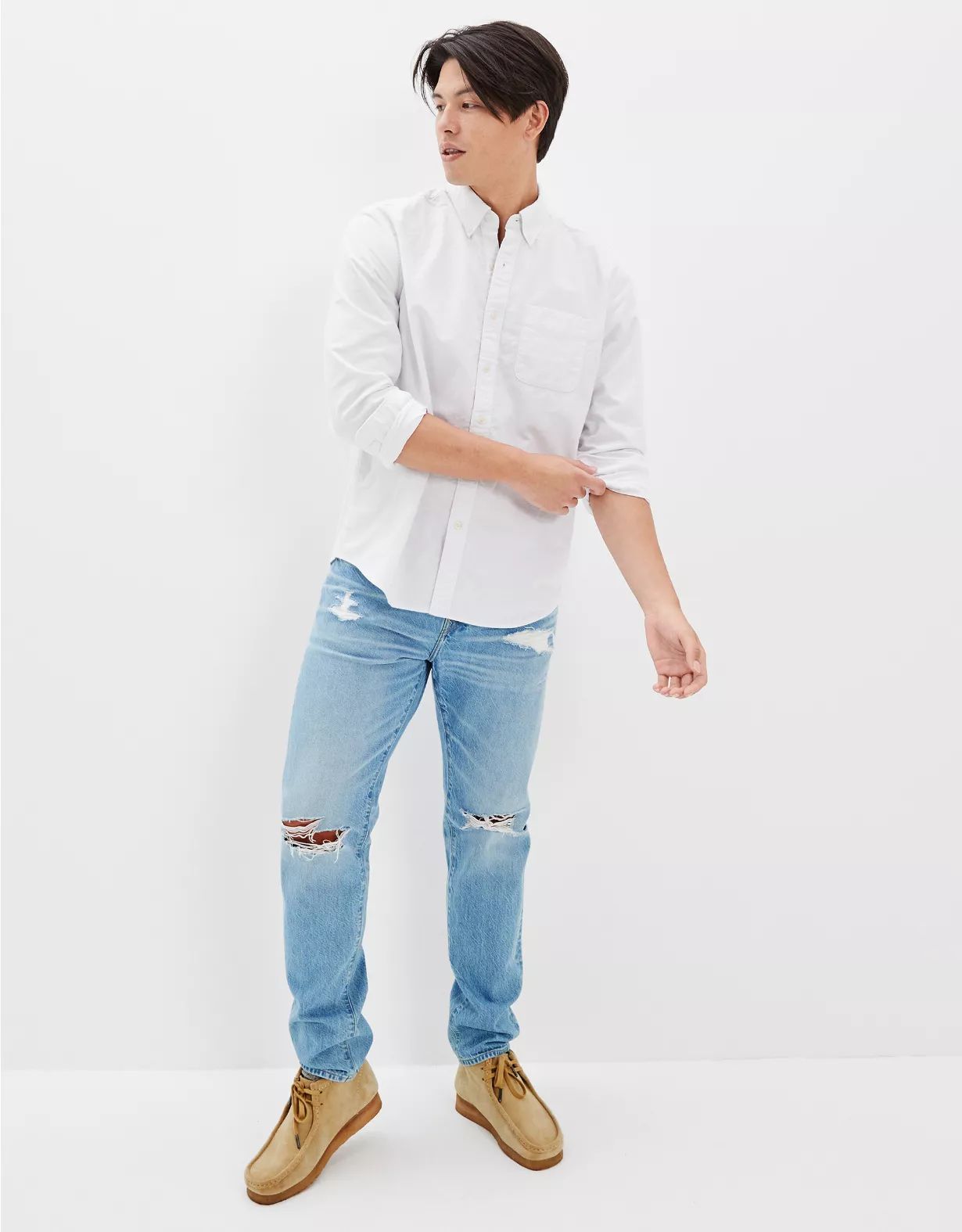AE Everyday Oxford Button-Up Shirt | American Eagle Outfitters (US & CA)