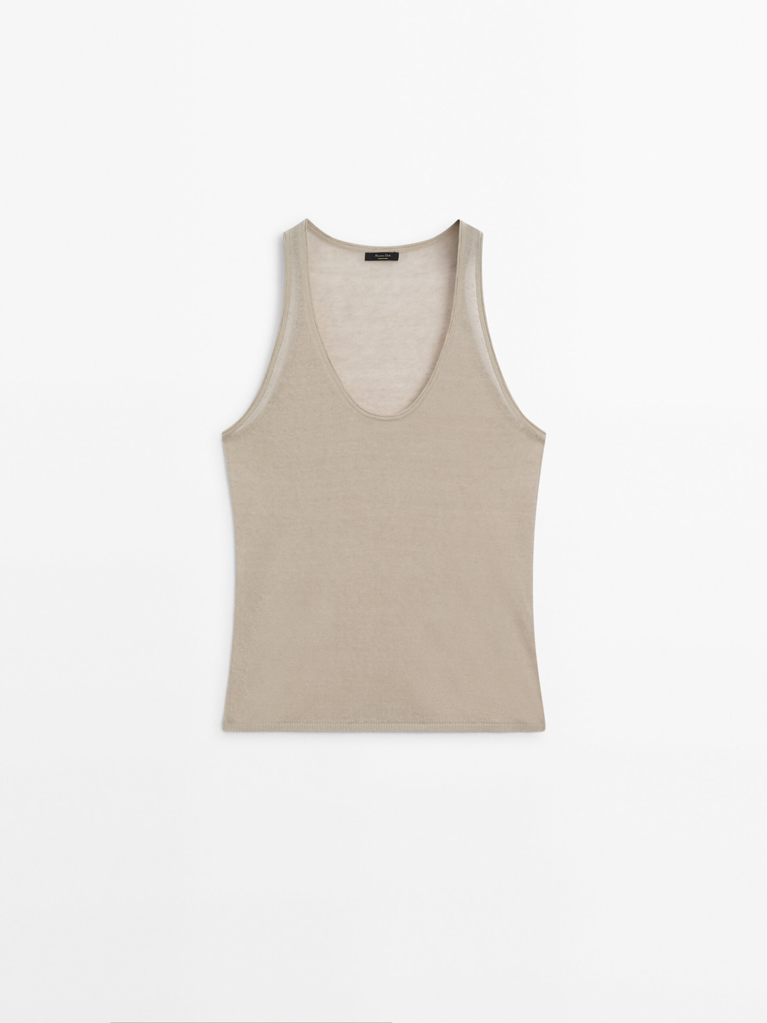Knit linen blend top | Massimo Dutti US