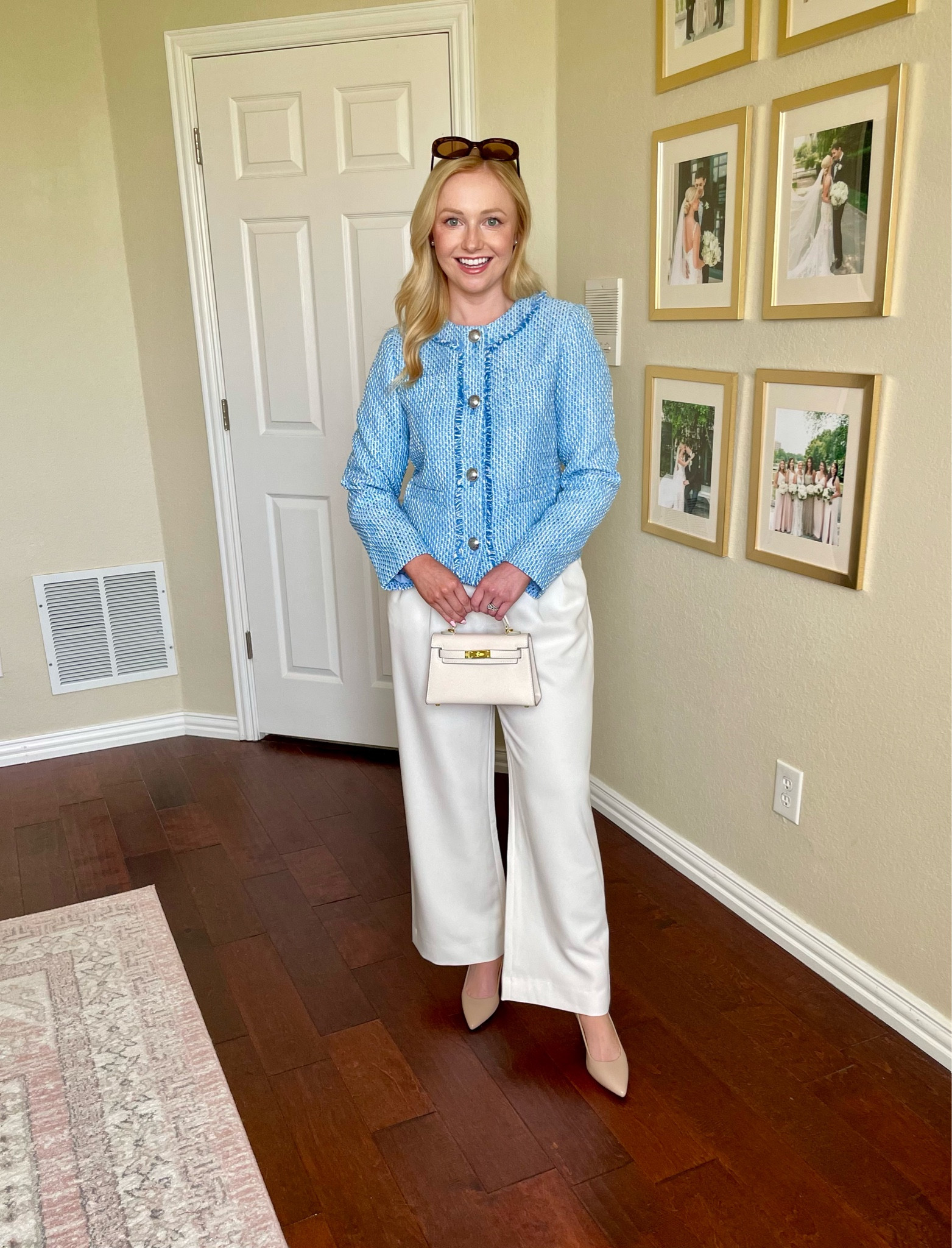 Wearing an XSP in both jacket and pants | spring workwear, work outfit, white trousers, work pants, tweed jacket, spring outfit 

#LTKstyletip #LTKworkwear #LTKSeasonal