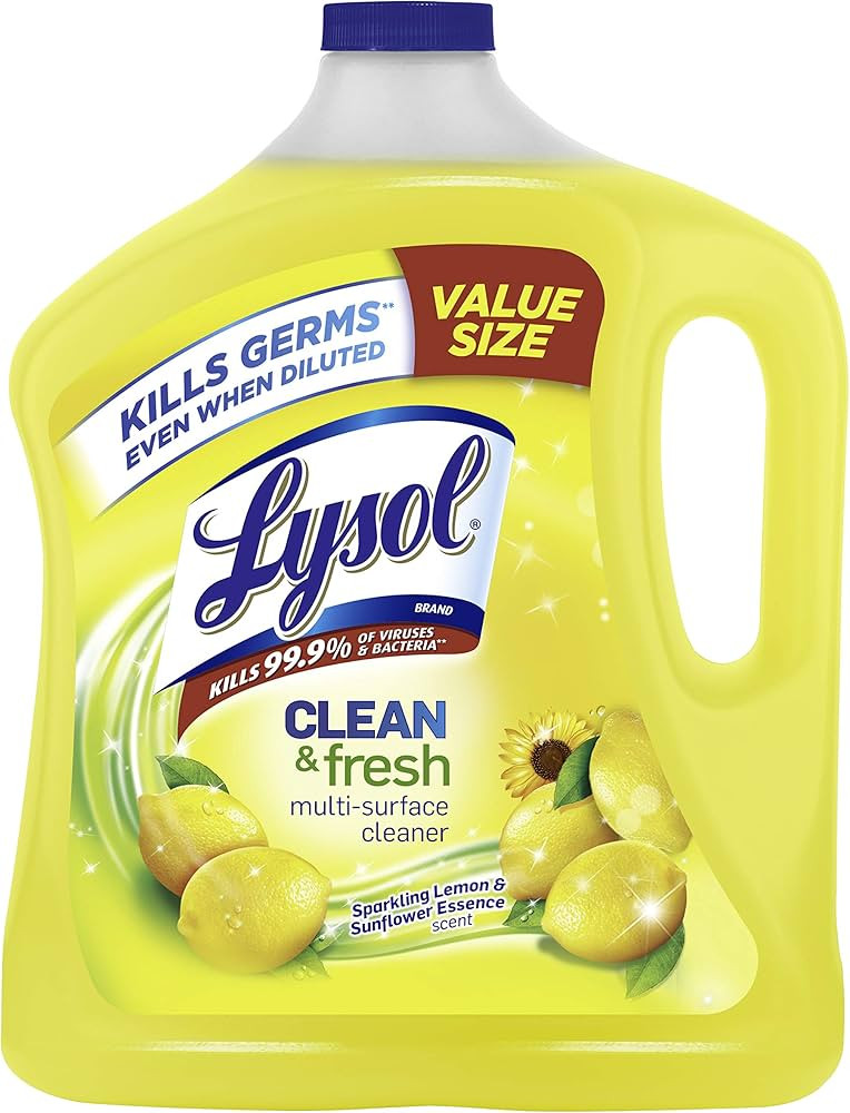 Lysol Multi-Surface Cleaner, Sanitizing and Disinfecting Pour, to Clean and Deodorize, Sparkling ... | Amazon (US)