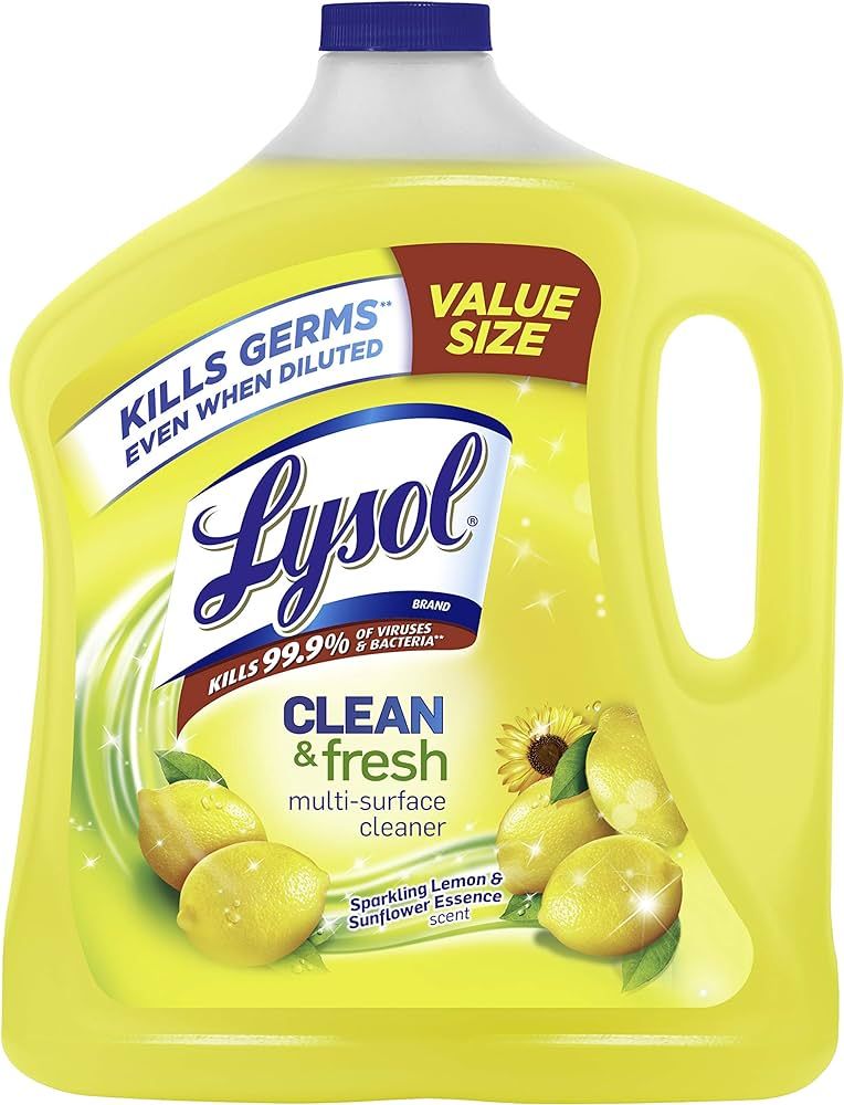 Lysol Multi-Surface Cleaner, Sanitizing and Disinfecting Pour, to Clean and Deodorize, Sparkling ... | Amazon (US)