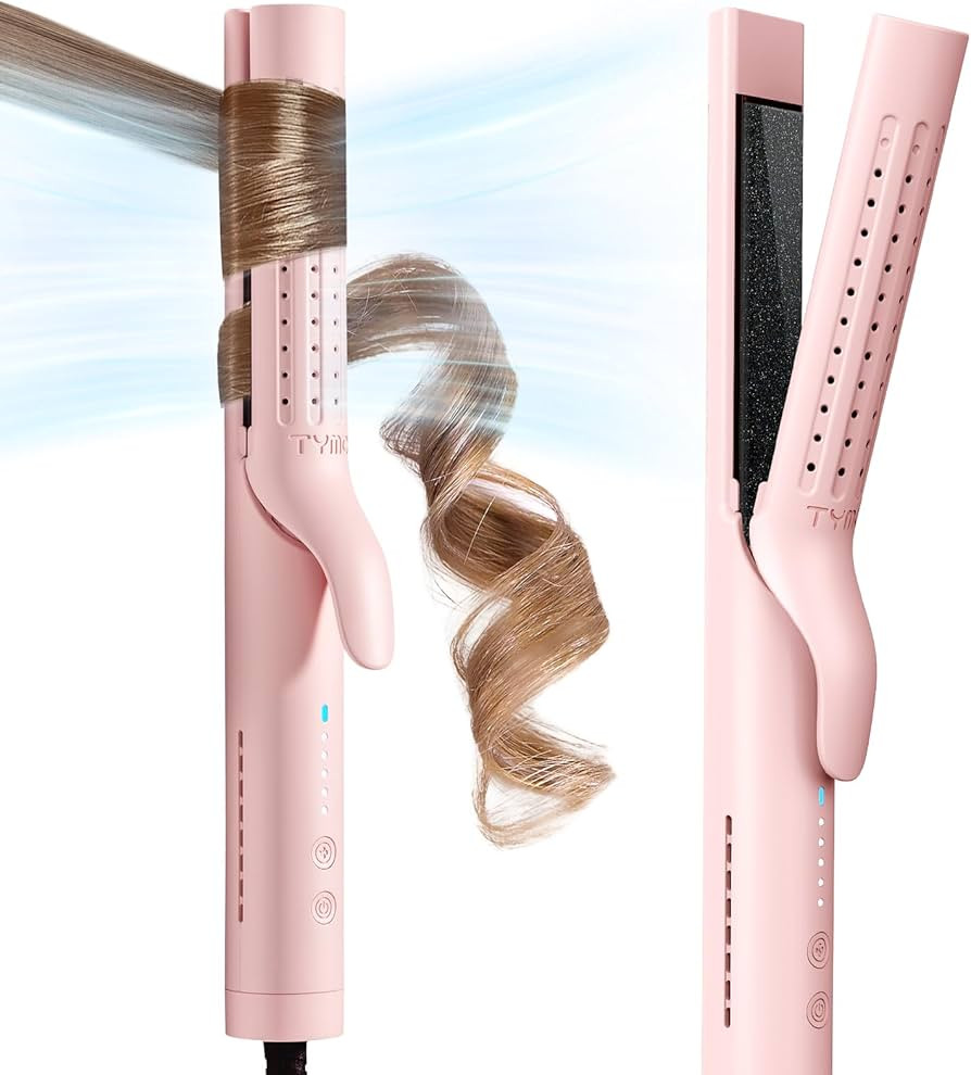 TYMO Airflow Curling Iron for Lasting Curls - Ceramic Flat Iron Hair Straightener and Curler 2 in... | Amazon (US)