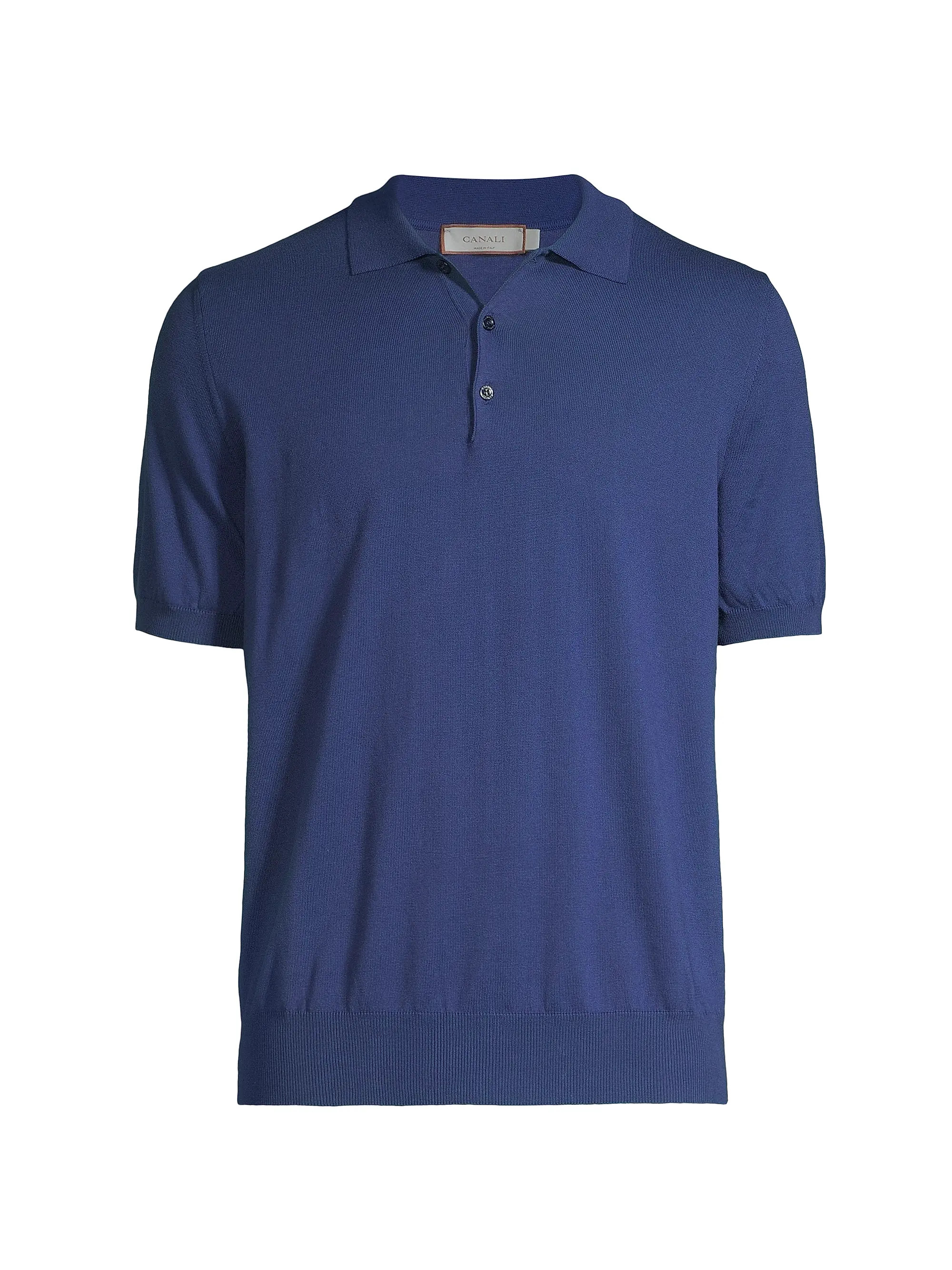 Shop Canali Cotton Knit Polo Shirt | Saks Fifth Avenue | Saks Fifth Avenue