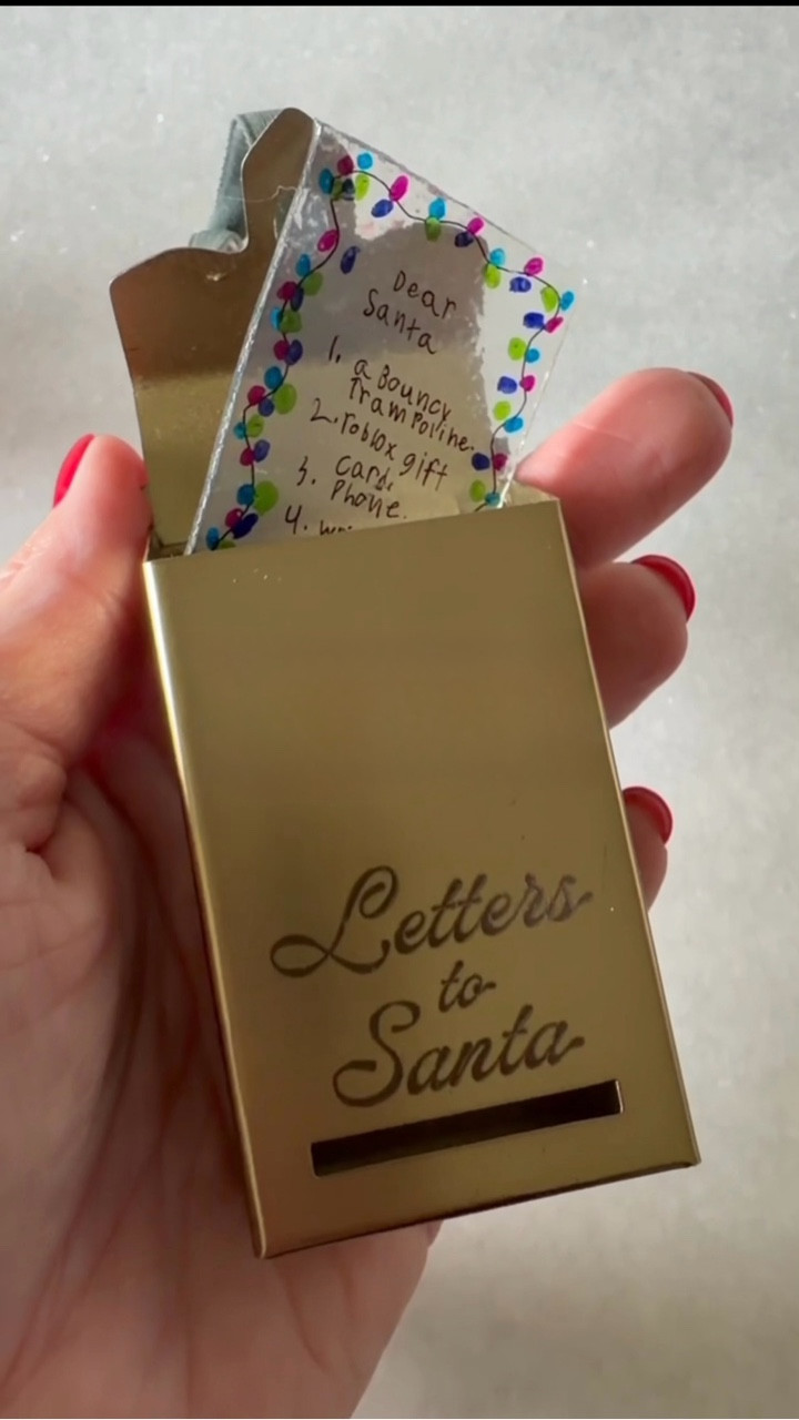 These ornaments are the cutest thing ever. We made little “Letters to Santa” using Shrinky Dink paper, and the boys had the best time. If you haven’t tried Shrinky Dink before, it’s such a fun project. You bake it for about a minute and it shrinks to a third of its size while getting thick and glossy.

Such a simple, nostalgic holiday idea that turns out even cuter in person. 
Christmas crafts, Xmas, kids crafts, affordable decor, letters to Santa, ornaments, Christmas tree

#LTKHome #LTKSeasonal #LTKSaleAlert