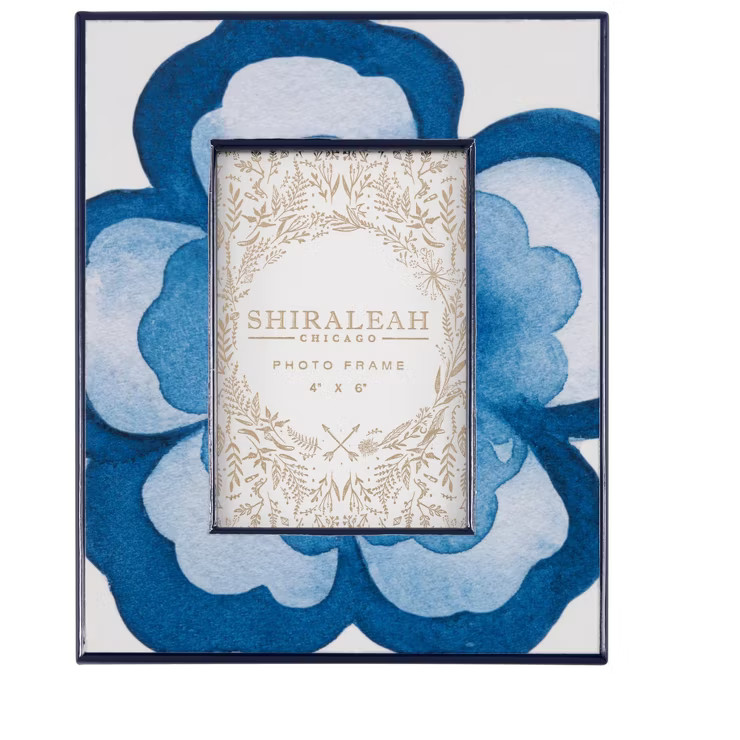 Shiraleah Blue Eden Flower 4" X 6" Picture Frame | Target