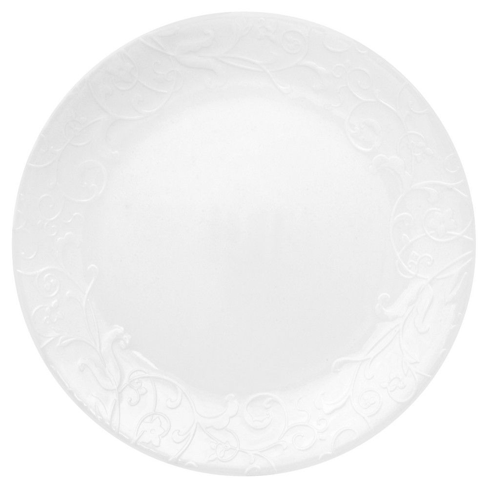 Corelle Embossed Faenza Dinner Plate 10.25in, White | Target