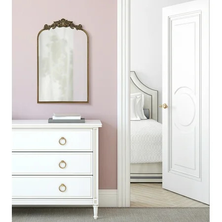 Kate and Laurel Arendahl Traditional Arch Mirror, 19 x 31 , Gold, Baroque Inspired Wall Decor | Walmart (US)