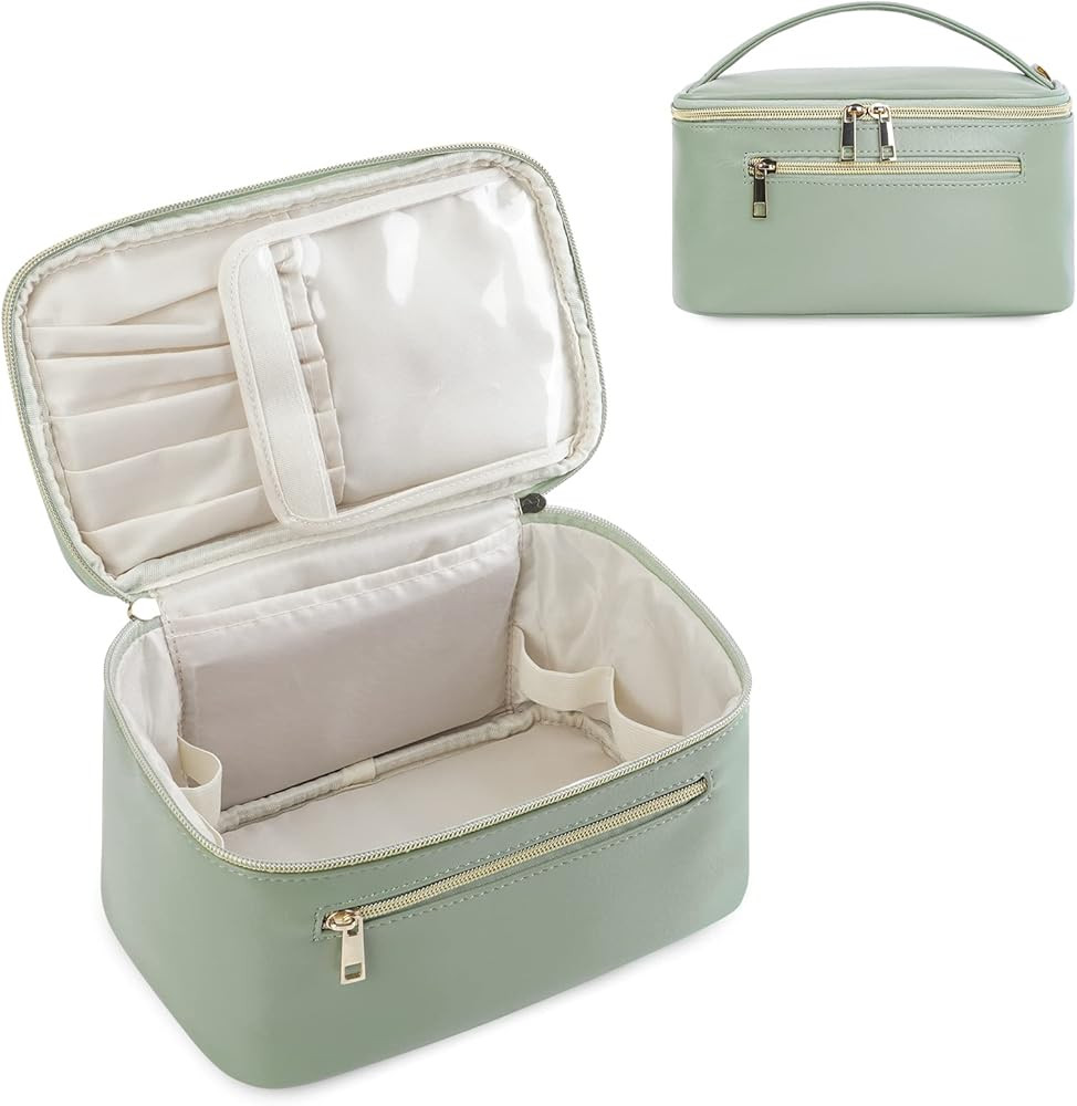 Wandering Nature Kosmetiktasche Damen Reise Schminktasche Groß Make Up Tasche Organizer mit Bür... | Amazon (DE)
