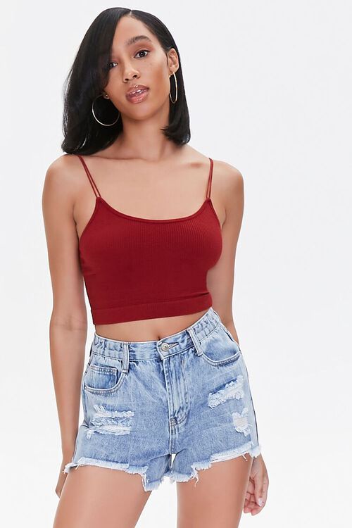 Distressed High-Rise Denim Shorts | Forever 21 (US)