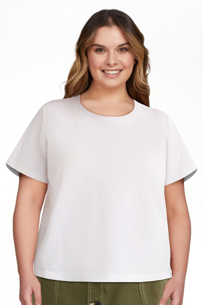 Free Assembly Women's and Women's Plus Cotton Cropped Boxy Tee with Short Sleeves, Sizes XS-4X | Walmart (US)