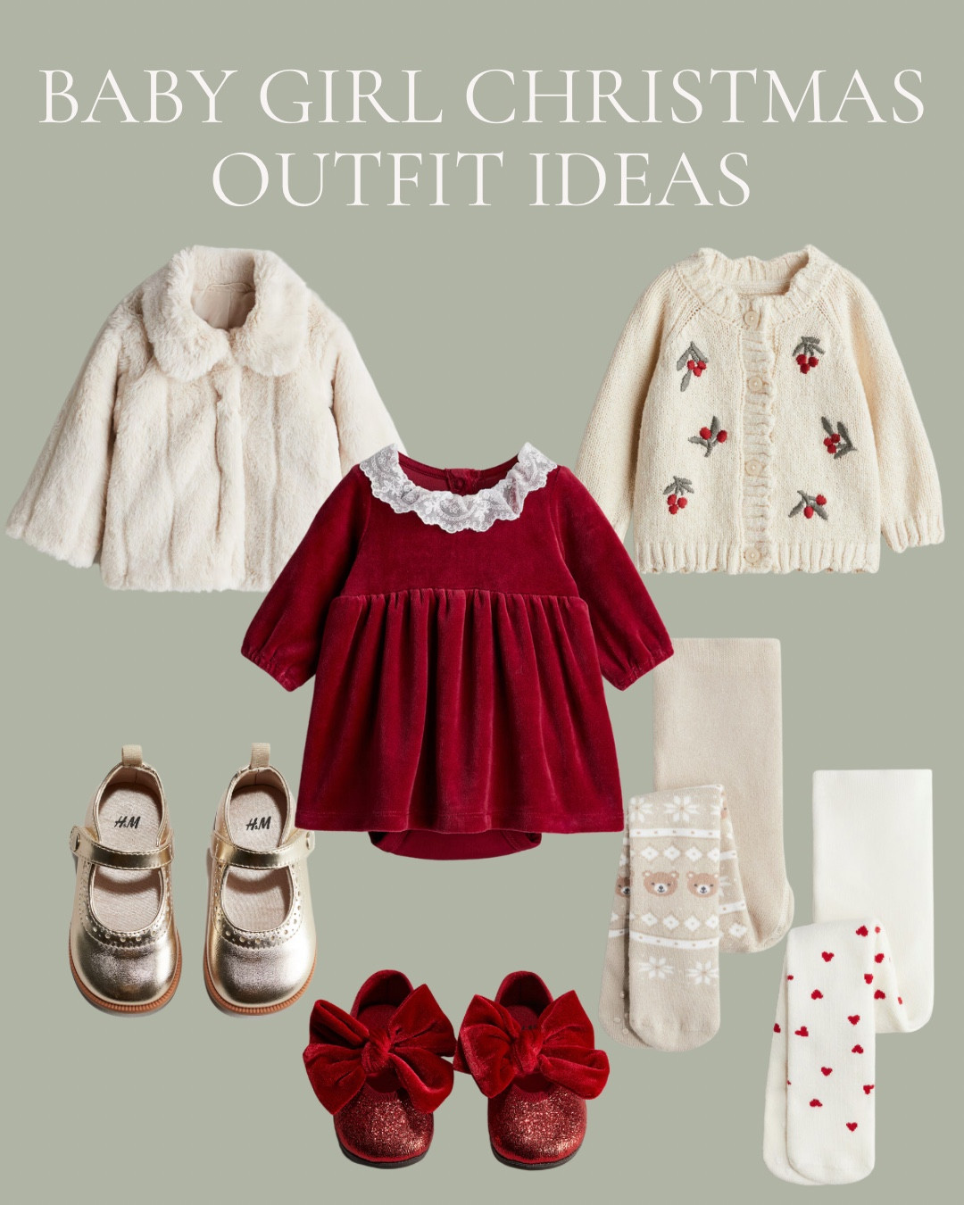 Adorable and traditional little girls Christmas outfit idea
.
Ages 4 months - 4 years
.
Red girl’s Christmas dress - toddlers Christmas outfit - toddler faux fur coat - red and gold baby clothes - baby girl fashion - baby girl style

#LTKBaby #LTKKids #LTKParties