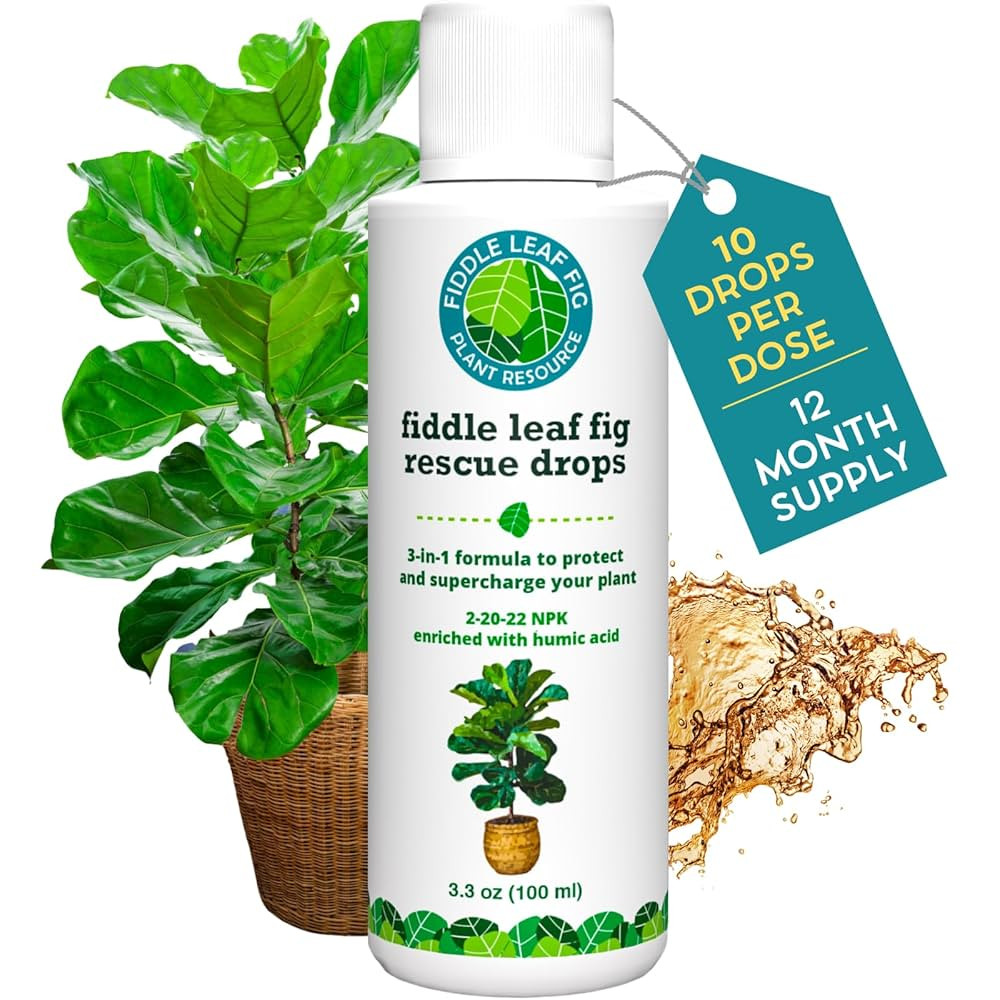 Fiddle Leaf Fig Rescue Drops | 3-in-1 Liquid Fertilizer, Root Supplement & Immunity Booster | Eas... | Amazon (US)