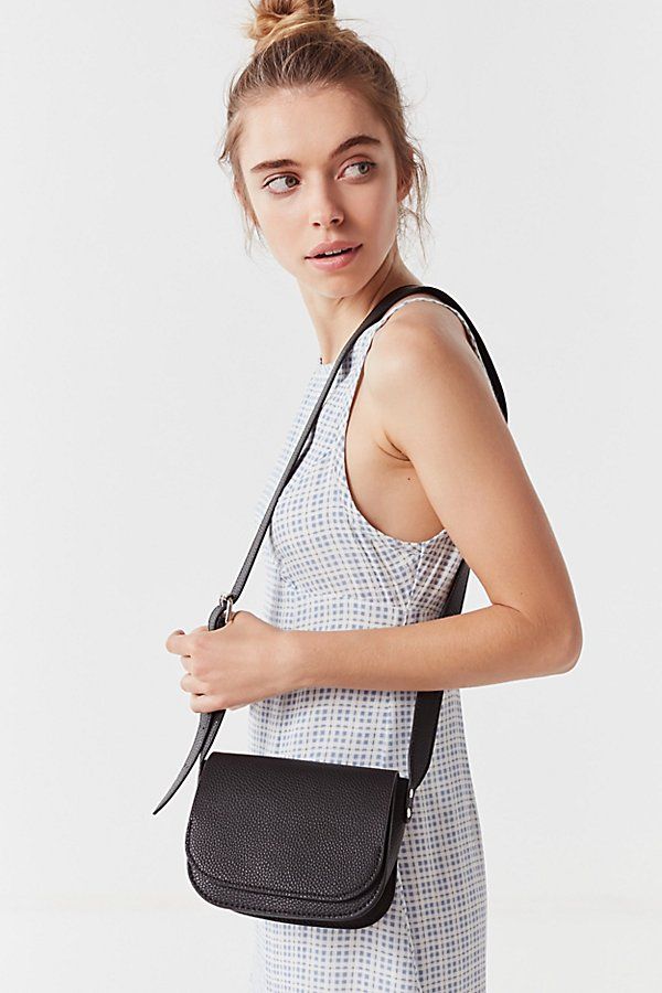 Classic Saddle Crossbody Bag - Black at Urban Outfitters | Urban Outfitters (US and RoW)