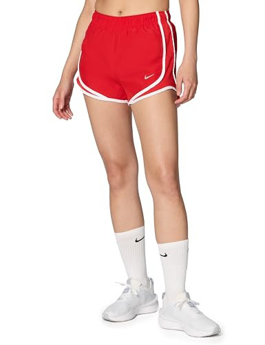 Nike Women's Tempo Dri-Fit Mid-Rise Brief-Lined Running Shorts, University Red/Reflective Silver, Small | Amazon (US)