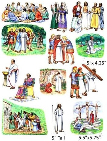 Crucifixion and Resurrection of Jesus Felt Figures Flannel Board Bible Stories PRECUT | Amazon (US)