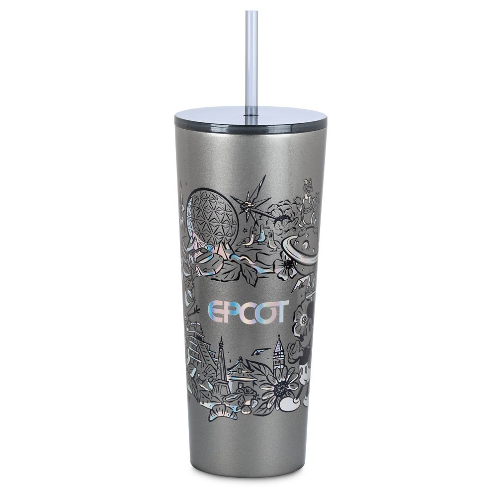 EPCOT Stainless Steel Starbucks® Tumbler with Straw | Disney Store