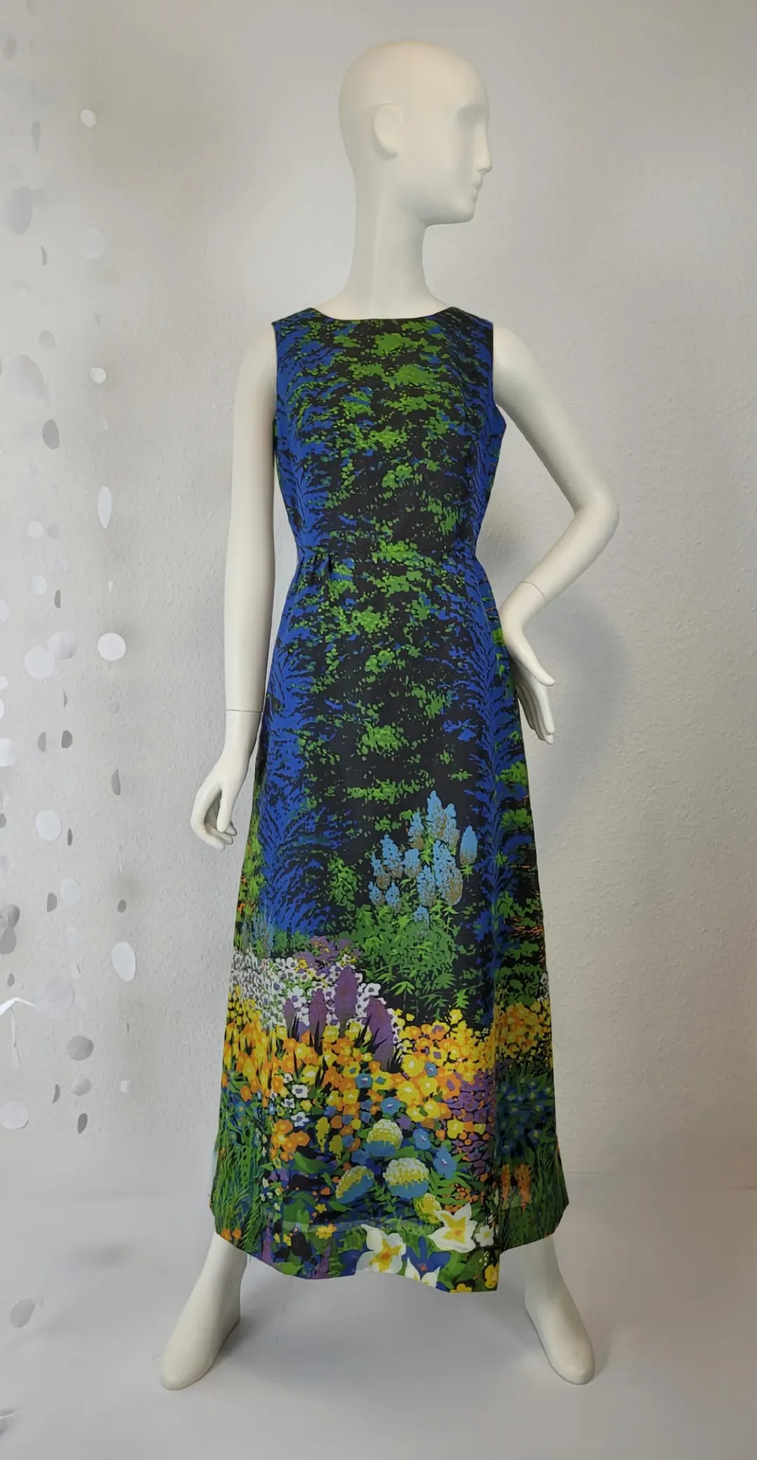 1960s Floral Maxi Dress: Xollner Modell Garden Print Gown, Size EU 38 - Etsy | Etsy (US)