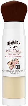 Hawaiian Tropic Mineral Powder Sunscreen Brush SPF 30 | SPF Powder Sunscreen for Face, Brush On S... | Amazon (US)
