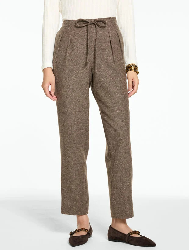 Tapered Ankle Pull-On Pants - Donegal Tweed | Talbots