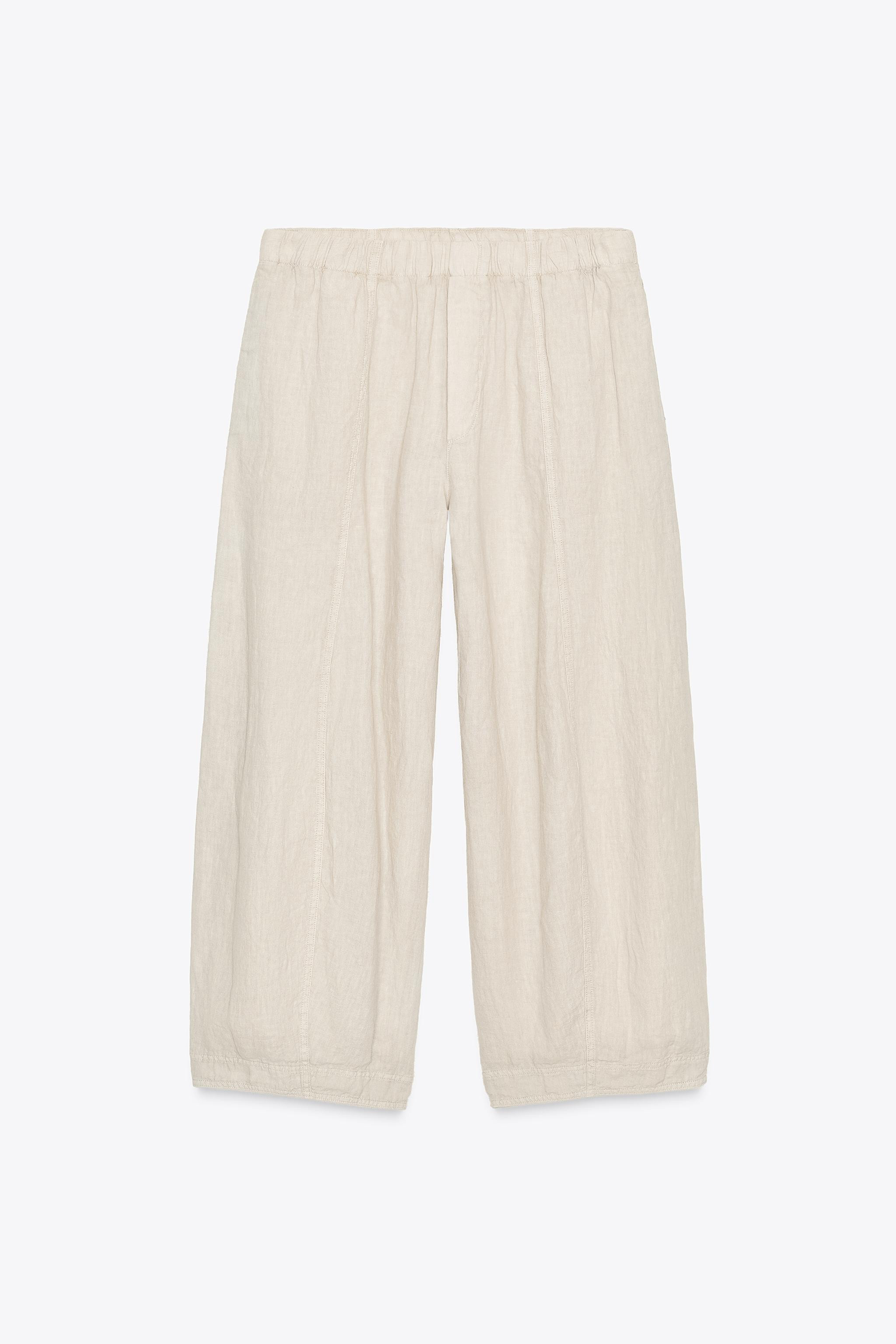 ZW COLLECTION LINEN PANTS | Zara US