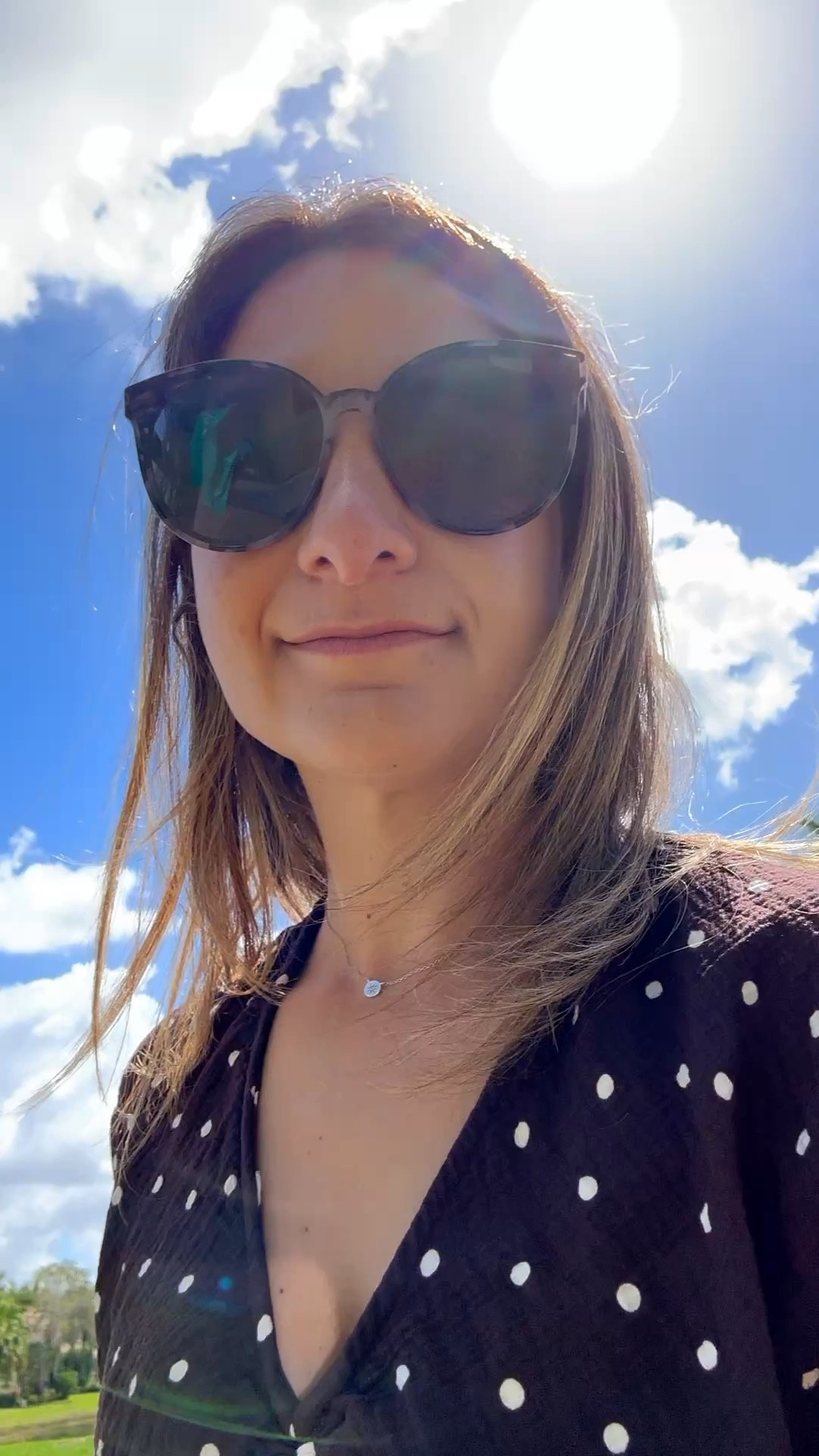 Hot day today! Quick walk for the pup and then back to AC 🥵 loving polka dots lately and this Target top can be cropped or regular depending on your style! 

#LTKootd #LTKPetite #LTKmomlife