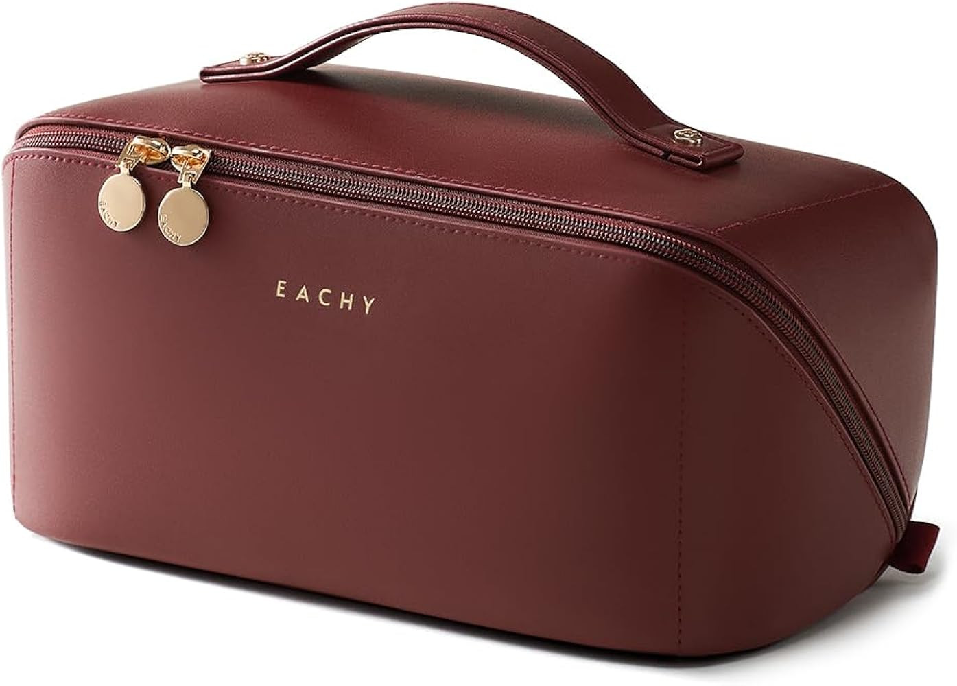 EACHY Travel Makeup Bag,Large Capacity Cosmetic Bags for Women,Waterproof Portable Pouch Open Fla... | Amazon (US)