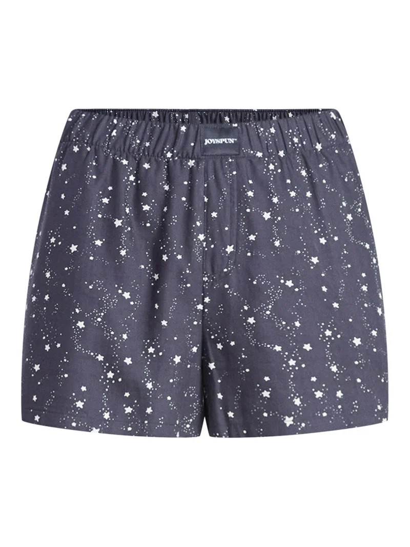 Joyspun Women's Woven Pajama Boxer Shorts, 3'' Inseam, Sizes XS-3X | Walmart (US)