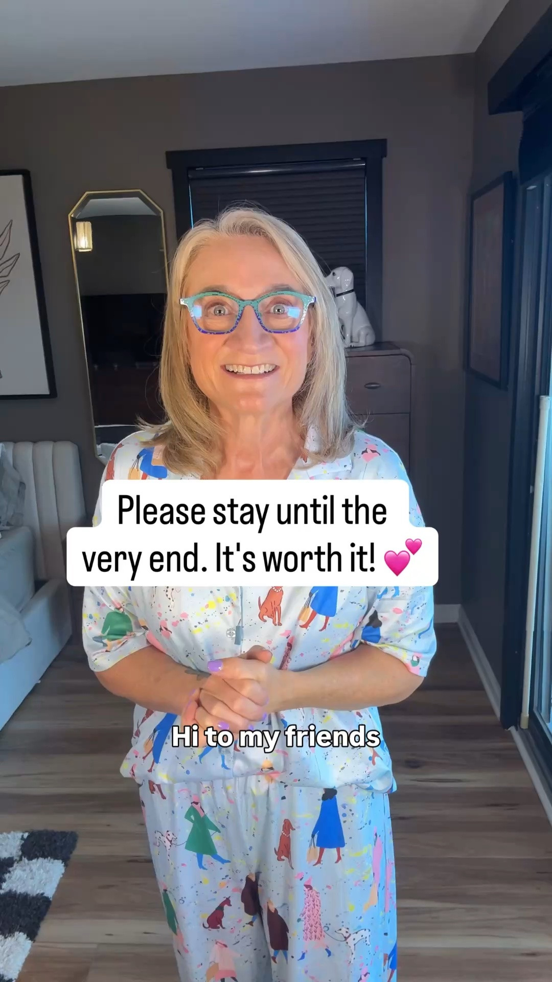 ✨ I am IN LOVE with these pajamas. The print is adorable and they are soft and comfortable and not too hot for sleeping in. I can't recommend these enough. But also be sure to stay until the end of the video for a really special treat! 🐶💕
Comment “SHOP” and I’ll send the links.  
Hi, I’m Lisa 👋 I share about affordable fashion 👗 for women 50+ and my weight loss journey. I’m 5'6", 135 pounds, and wear a size 4/6 (S) for reference. @ekouaerofficial #pajamastyle #greatdanemoments #pajamas #fashionover50 #affordablefashion  ex

#LTKdayinmylife #LTKOver40