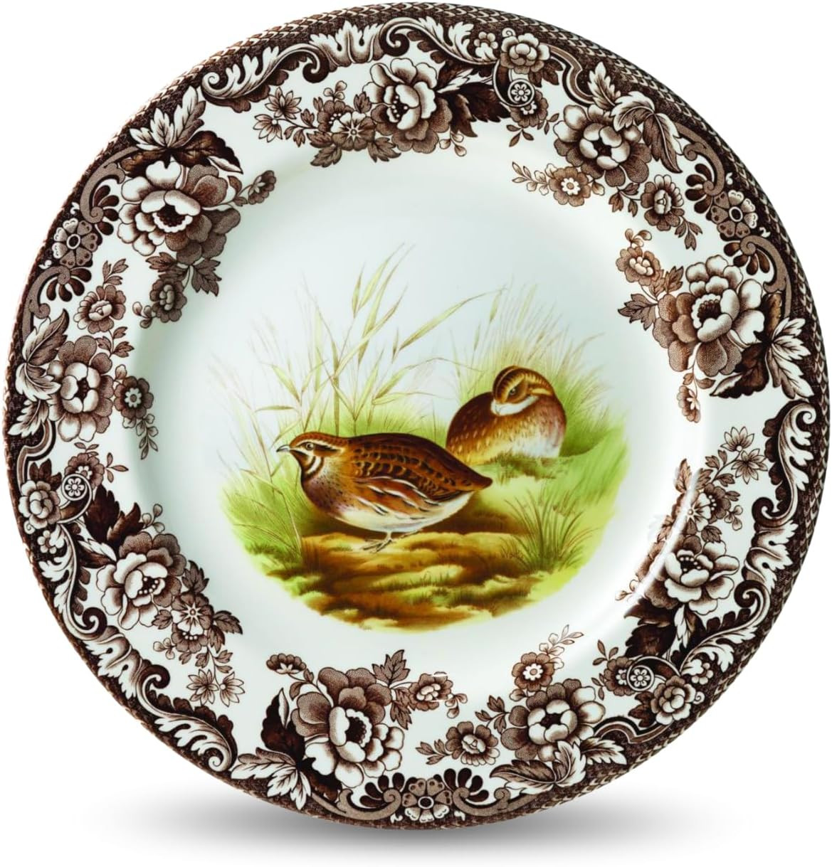 Spode Woodland Quail Dinner Plate - Wildlife Tableware, Festive Dining & Seasonal Entertaining with 10.5" Fine Earthenware, Made in England, Dishwasher, Microwave & Warm Oven Safe | Amazon (US)