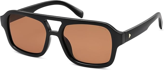 SOJOS Retro Aviator Sunglasses for Womens Mens Polarized Trendy Square Designer Inspired Shades 8... | Amazon (US)