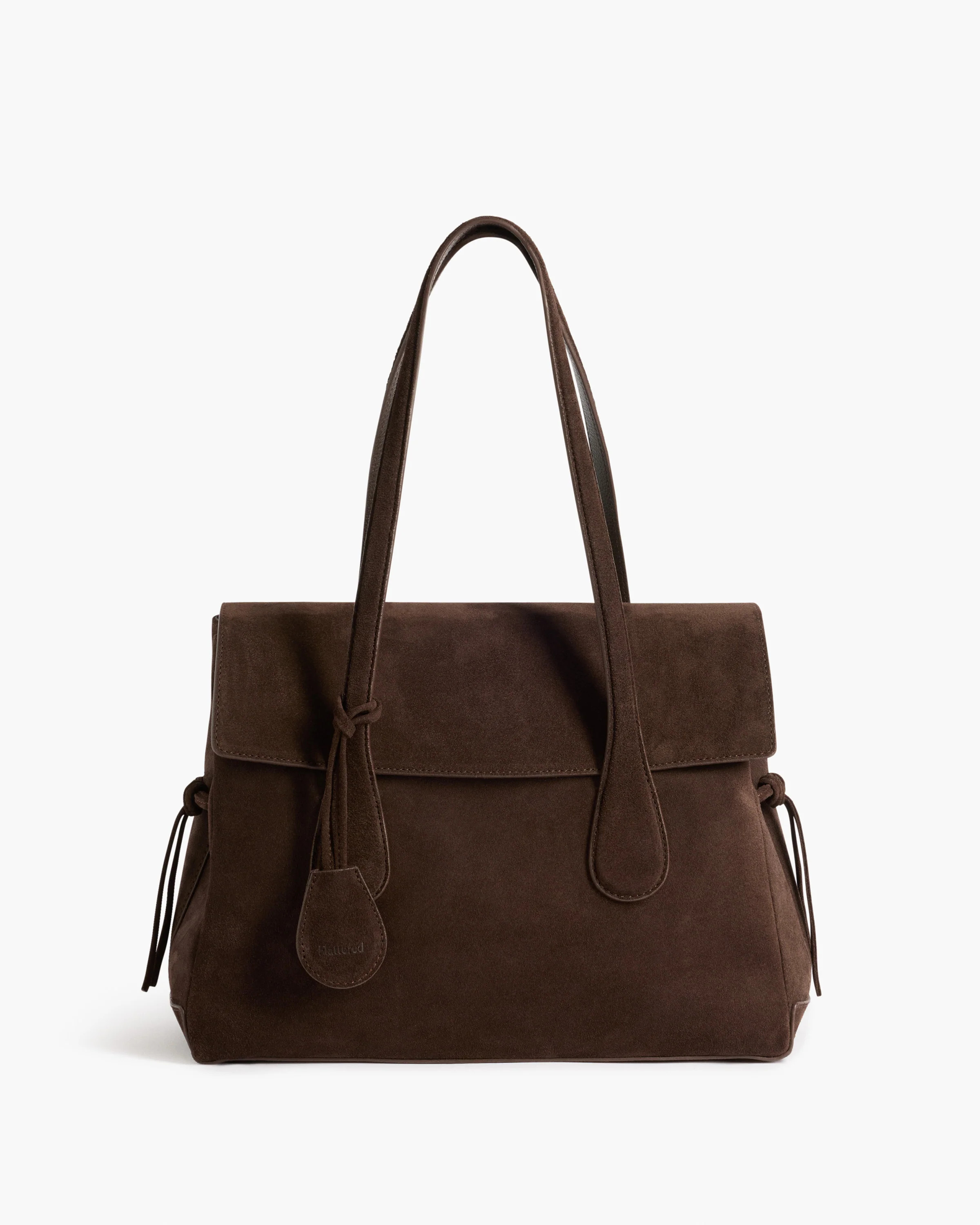 Lydia Tote Bag Suede Chocolate | Flattered