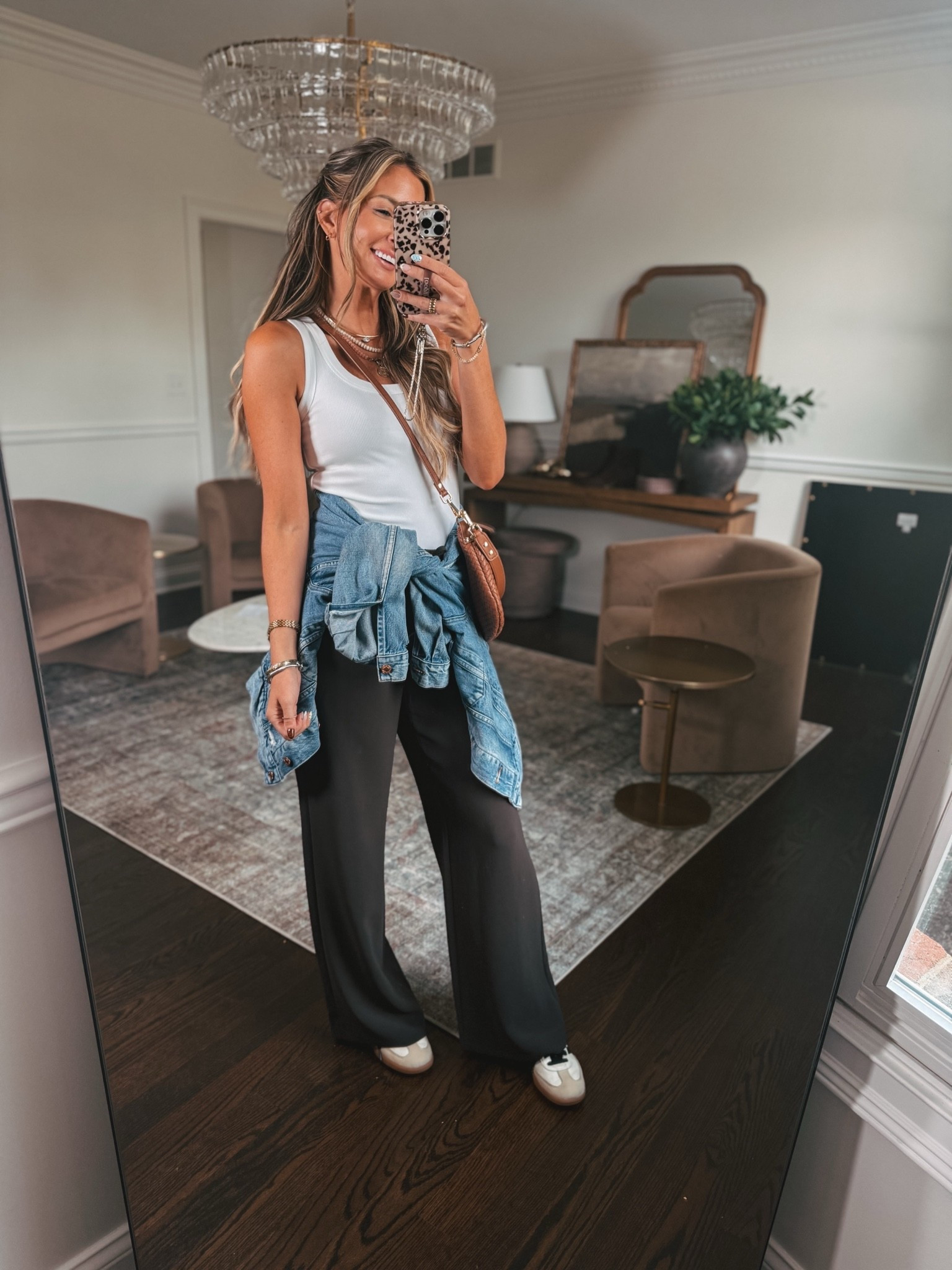 My ootd wearing the viral antiwrinkle pants from @Aritzia in chocolate brown! I am 5’8 and wear a small tall. My sneakers are 30% off with code EXTRA.

#LTKgrwm #LTKdayinmylife #LTKootd