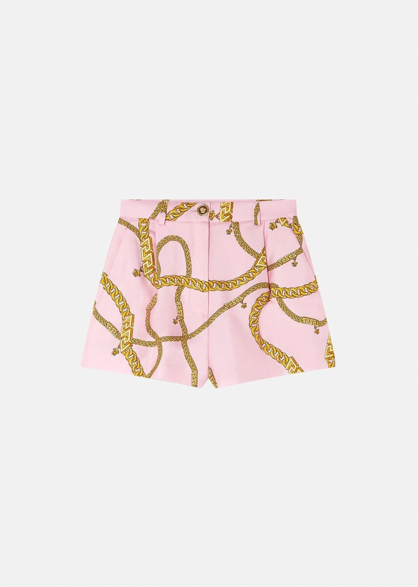Versace Chain Silk Shorts for Women | US Online Store | Versace (US)