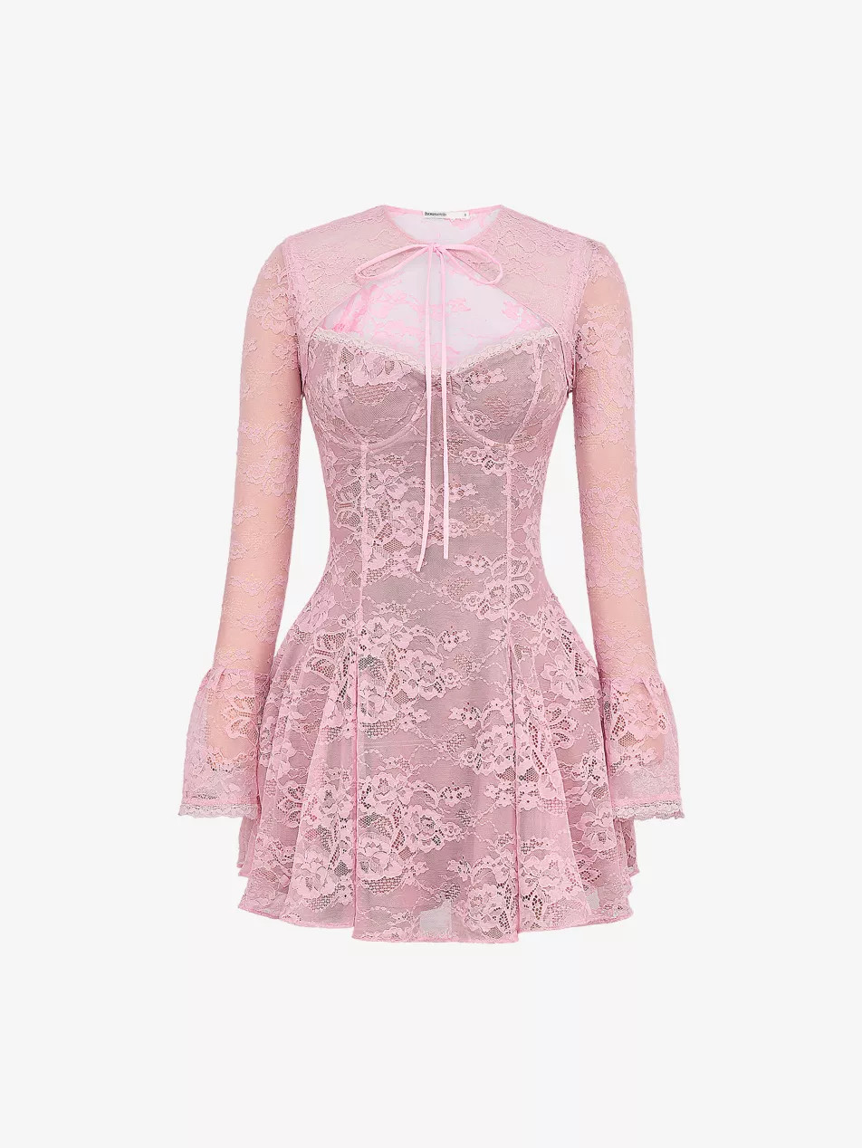 Alice Sweetheart-Neck Lace Mini Dress | Selfridges