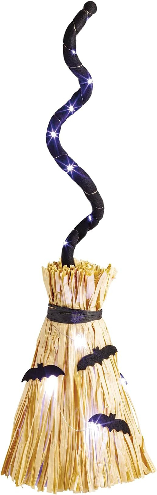 Mud Pie Halloween Pumpkin LED Light, Sound and Motion Broom | Amazon (US)