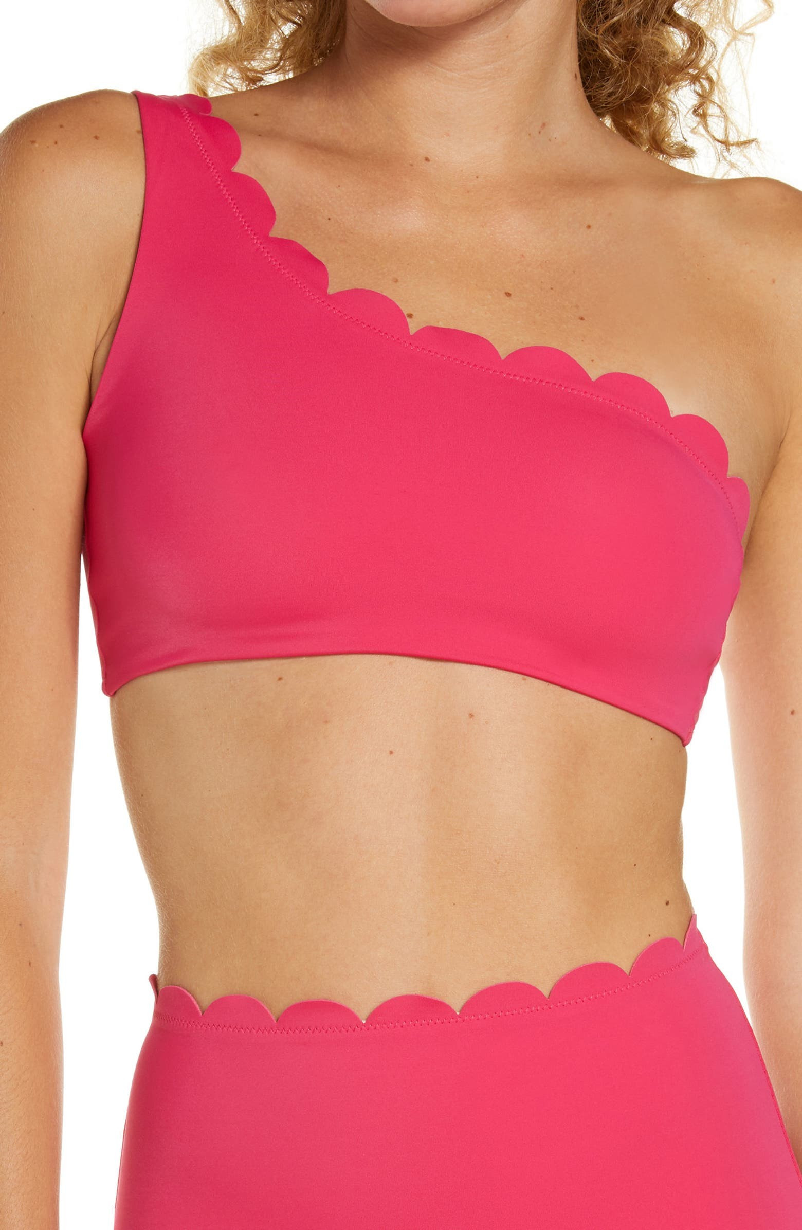 Scallop One-Shoulder Bikini Top | Nordstrom