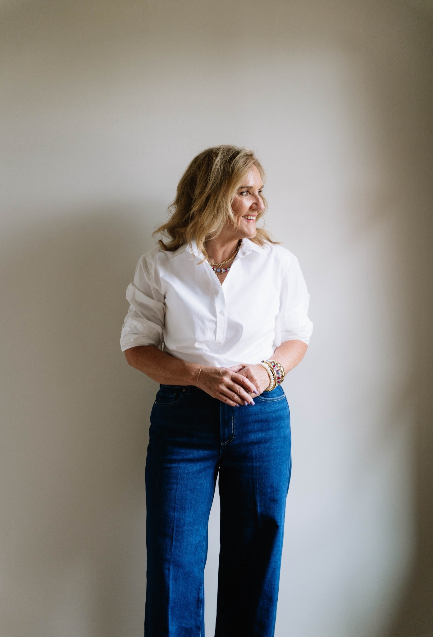 Chicos no iron blouse size medium 
Paige anessa jeans I did not get the petite in these so I wear a heel 
25% off my jewelry collection code NANETTE25

#LTKOver40 #LTKootd #LTKSeasonal