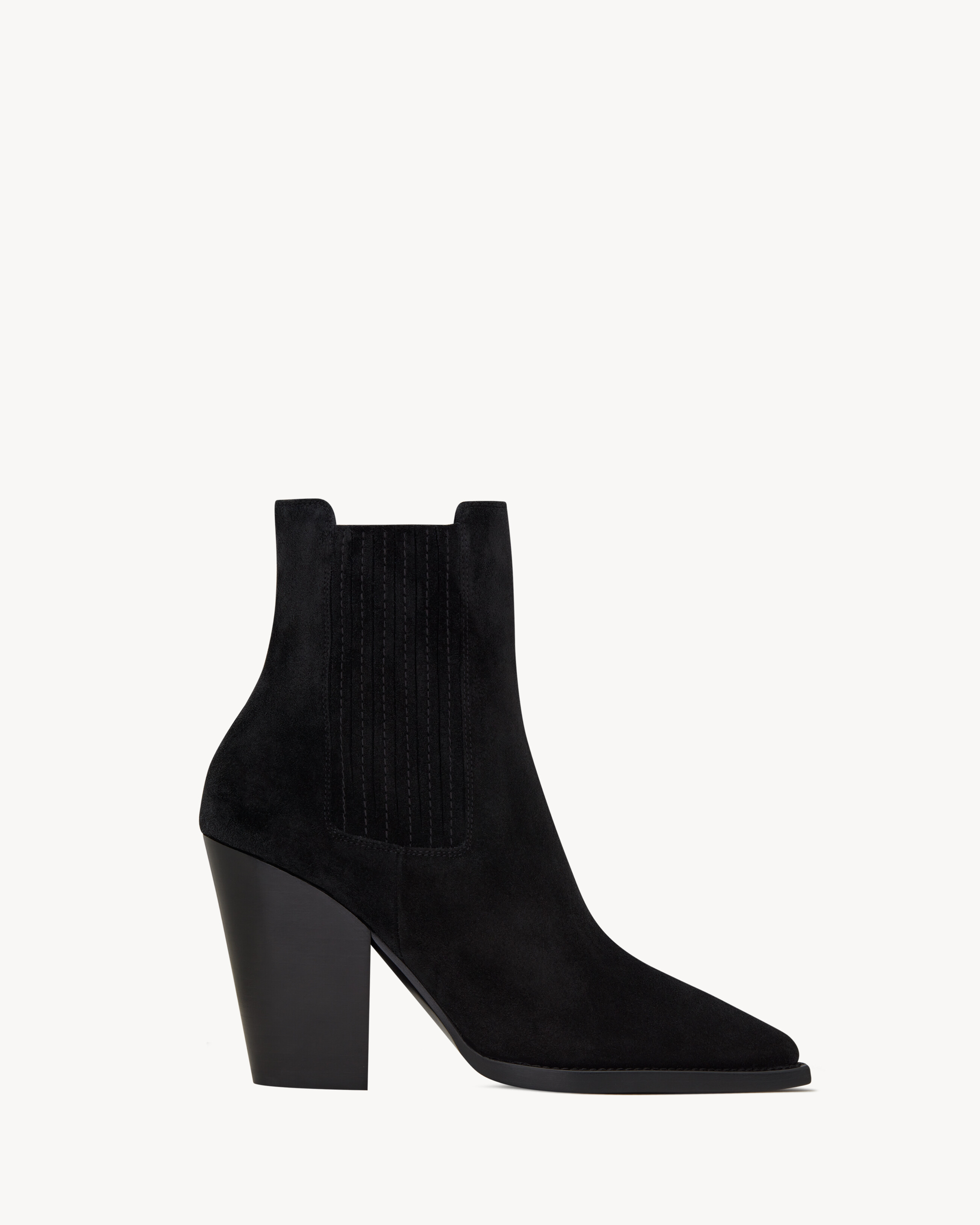 Saint Laurent Theo Chelsea Booties In Suede - Black - Women - 36.5 | Saint Laurent Inc. (Global)