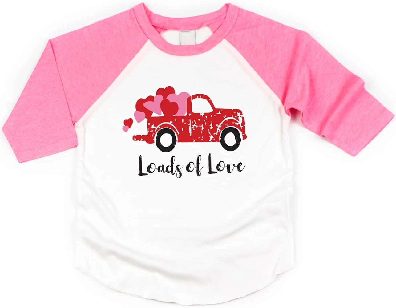 Bump and Beyond Designs Toddler Kids Loads of Love Vintage Truck Unisex Valentine's Shirt | Amazon (US)