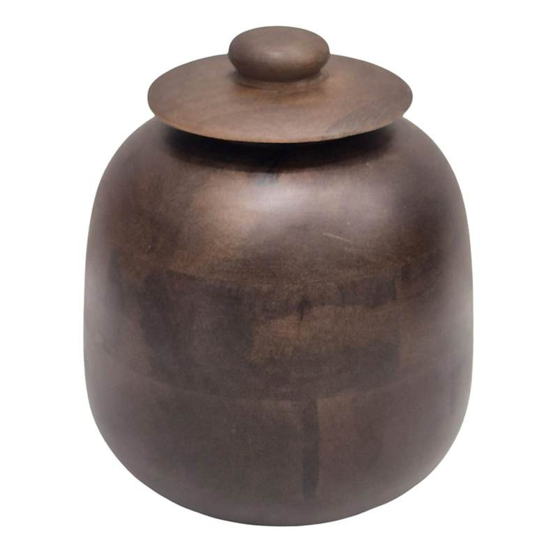 Brown Wooden Ginger Jar, 8.8" | At Home